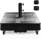 FRUITEAM Umbrella Base with Wheels, 100 LBS Heavy Duty Patio Umbrella Stand by FRUITEAM