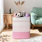 Laundry Hamper, 85L Tall Laundry Basket with Leather Handles, Rectangle Large Clothes Hamper for Organizing, Cotton Woven Laundry Baskets Storage Hampers for Bedroom, Nursery, Living Room - Image 3