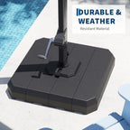 Garvee 4-Piece Patio Umbrella Stand for 10-15FT Cantilever Umbrella, 330lb Capacity Outdoor Umbrella Base, Filled with Water or Sand, Heavy Duty Market Umbrella Holder for Patio, Deck, Poolside - Image 6
