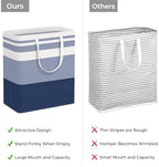 HomeHacks 2 Pack Large Laundry Baskets, Laundry Hampers Bags (Blue 100Lx2) - Image 3