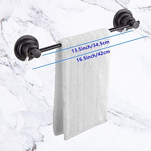 JiePai 16 Inch Suction Cup Towel Bar,Towel Racks for Bathroom,Bronze - Image 2