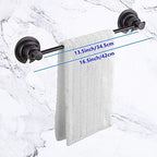 JiePai 16 Inch Suction Cup Towel Bar,Towel Racks for Bathroom,Bronze - Image 2