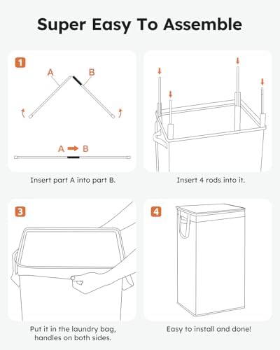 SOLEDI 100L Laundry Hamper with Lid, Large Collapsible Laundry Basket - Image 6