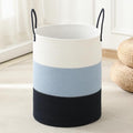 Laundry Basket Hamper Tall Rope Storage Woven for Blanket toys Dirty Clothes in Living Room Bathroom Bedroom (Gradient Blue, 100L/26.4Gal) by AMTOTAM