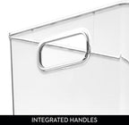iDesign Storage Bins with Handles, Set of 4, Clear - Image 5
