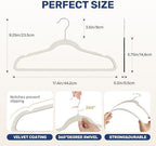 YSSOA 70 Packs Velvet Hangers, Non Slip Space Saving Suit Hangers, Heavy Duty Clothes Hangers with 360° Rotatable Hook for Coats, Pants, White - Image 2