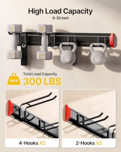 monTEK 32" Garage Tool Organizer Wall Mount, 300 LBS Heavy Duty Tool Rack - Image 3