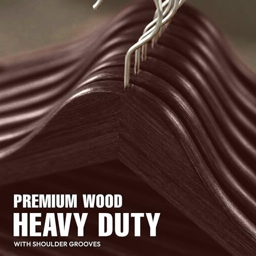 Utopia Home Wooden Hangers 30 Pack – Slim Suit Hangers Vintage - Image 6