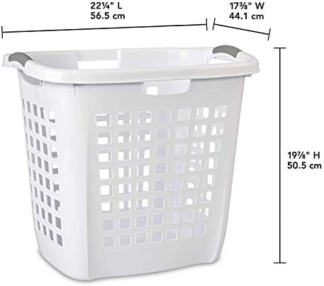 STERILITE 12258004 Carry Hamper, 19-7/8", White - Image 2