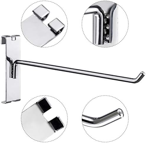 Polmart 8" Heavy Duty Gridwall/Grid Panel Hooks, Silver (96-Pack, 8-inch) - Image 4
