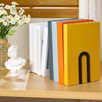 Chunful 12 Pcs Black Metal BookEnds Shelves, 5.5 x 3.75 x 2.25 in - Image 6