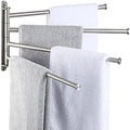 KES Bathroom Towel Rack 15.5-Inch, Swivel Towel Bar 4-Arm, Swing Out Towel Bar Wall Mounted, SUS304 Stainless Steel Brushed Finish, A2103S4L40-2 by KES