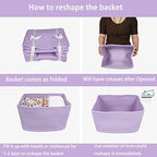 XUANGUO Woven Cotton Rope Storage Baskets 15x10x9.3" 3 Pack Purple Lavender - Image 7