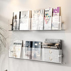 DuvinDD 2 Pack Acrylic Magazine Holder Rack Wall Mount 24 inch - Image 4