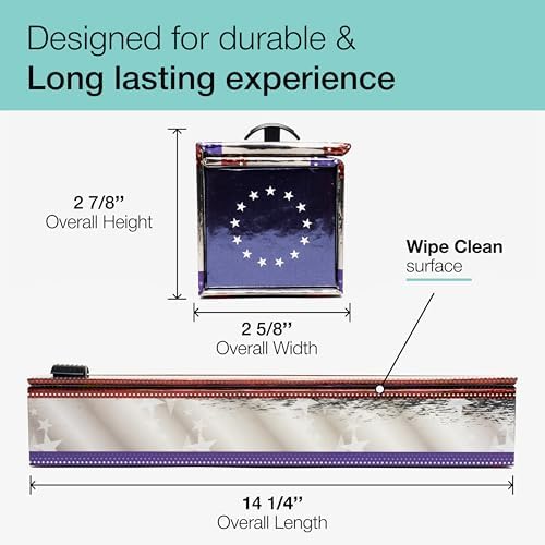 ChicWrap Patriotic Aluminum Foil Dispenser - Includes 12" x 30' Roll - Image 4