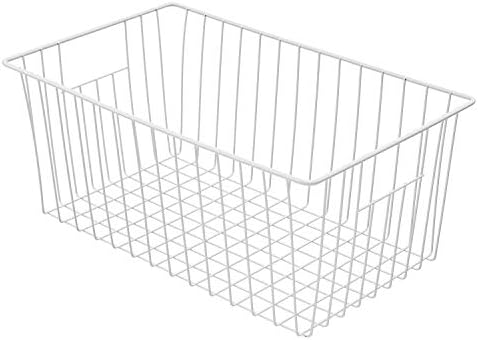 16inch Freezer Storage Organizer Baskets, Household Wire Refrigerator Bins with Built-in Handles for Cabinet, Pantry, Closet, Bedroom - Image 3