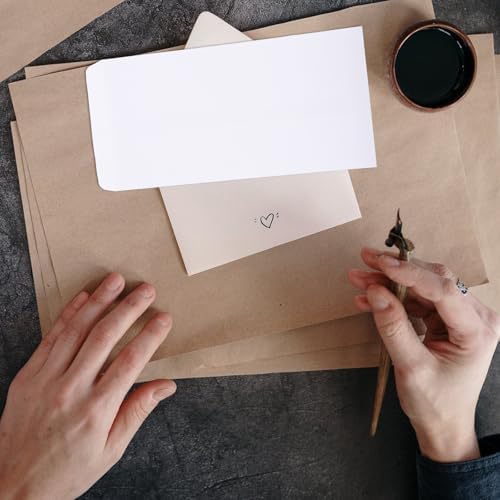 White Blank Paper Envelopes 100pcs Xmas for Cash Receipts - Image 6