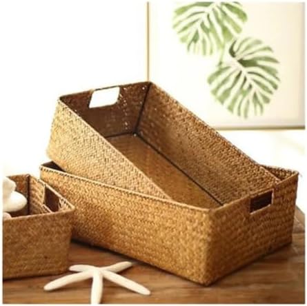 Woven Seagrass Basket Straw Wicker Storage Container - Image 6