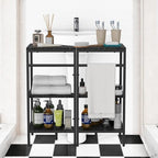 CADUKE Pedestal Sink Shelf, 2 Pack Under Sink Organizers and Storage, Black - Image 5