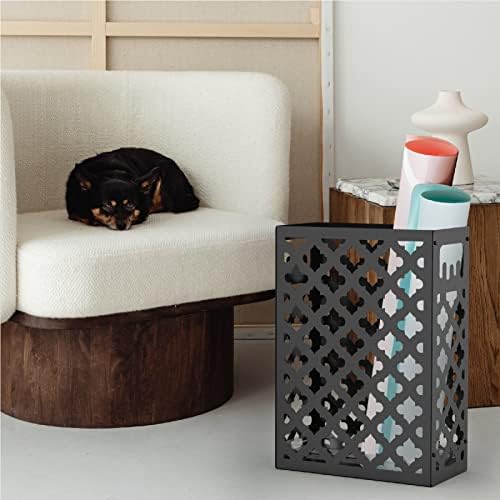 Mango Steam Trellis Umbrella Holder Stand for Home or Office Entryways (Black, Trellis) - Image 5