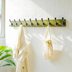 Dseap Coat Rack Wall - Heavy-Duty 38-1/4" Long, with Reinforced 10 Custom Tri-Hooks, Solid Wood Wall Hanger for Coats Hat Jackets - Rustic Farmhouse Entryway Hallway Storage, Weathered Green & Black - Image 7