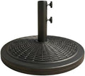 T&Jero 33 lb Round Heavy Duty Patio Market Table Umbrella Base Weight Stand Pre-Filled for Outdoor, Black by TJero