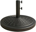 T&Jero 33 lb Round Heavy Duty Patio Market Table Umbrella Base Weight Stand Pre-Filled for Outdoor, Black by TJero