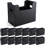 12 Pcs Portable Desktop File, Filing Organizer, Black by Trandraft