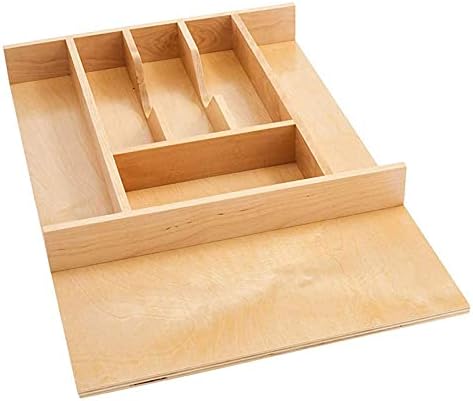 Rev-A-Shelf Trim-to-Custom-Fit Wooden Silverware Drawer Divider Organizer by Rev-A-Shelf
