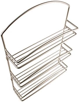 Spectrum Wall Mount Spice Rack 3 Tier Satin Nickel Metal Kitchen Spice Organizer, Wall Mounted Spice Rack Organizer for Kitchen Cabinet Pantry, Steel Wire Design for Wall Hanging Spice Storage - Image 2