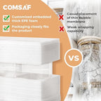 ComSaf Glass Storage Containers Set of 6 (2.2Qt/1.2Qt/0.8Qt/0.6Qt*3) - Image 3