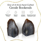Nature's Decorations Natural Agate Bookends - A-Quality XL Heavy Duty Geode, Earth Tone & Neutral Shelf Decor, Crystal Gift, 1 Pair (6-8 lbs) - Image 2