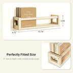 3Pack Solid Wood Floating Shelves for Wall, Nursery Bookshelf NaturalPoplar - Image 2