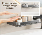 Over The Sink Bathroom Shelf Organizer, No-Drill Countertop Caddy for Toiletries & Skincare, Rust-Proof Carbon Steel & Aluminum, Fits Most Faucets (Cream, 19.68inch) - Image 6