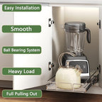 Pull Out Cabinet Organizer 9" W x 21½" D, Heavy Duty Cabinet Pull Out Shelves, Slide Out Drawers Organization for Kitchen Cabinets Bathroom - Image 2