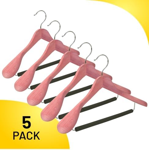 DEILSY™ Cedar Hangers 5 Pack Wide Shoulder Suit Hangers for Men - Image 7
