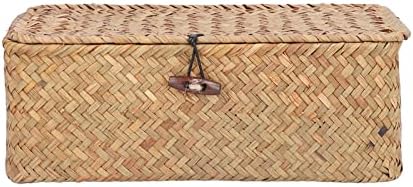 Natural Woven Seagrass Storage Basket (L) - Image 6