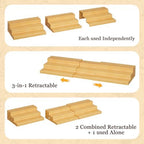 3-Tier Extra-Long Expandable Bamboo Can Rack for Pantry, Holds 45 Cans - Image 4