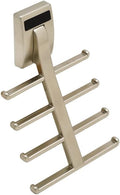 TAG Hardware Premium Space Saving Eight Tie Storage Hook Cleat Mount Organizer Rack for Home and Business (MATT Nickel) by HardwareforHomeBusiness