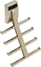 TAG Hardware Premium Space Saving Eight Tie Storage Hook Cleat Mount Organizer Rack for Home and Business (MATT Nickel) by HardwareforHomeBusiness
