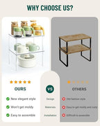 Acrylic Cabinet Organizer Set of 2, Stackable Spice Rack for Kitchen - Image 5