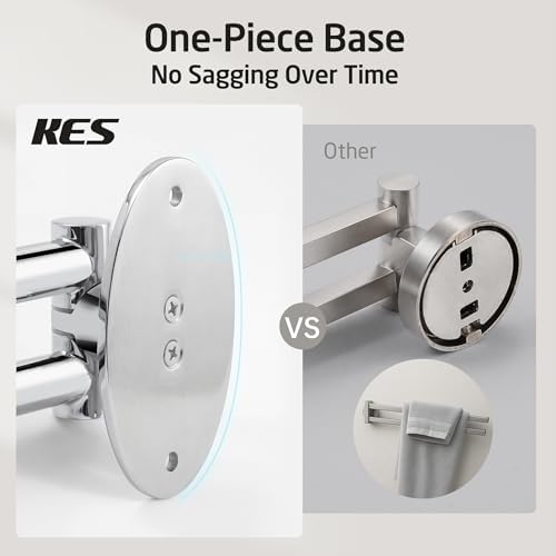 KES Swivel Towel Bar for Bathroom 9-Inch Kitchen Swing Out Double Towel Bar - Image 5