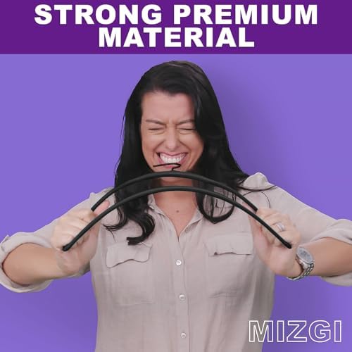 MIZGI All Black Velvet Hangers 60 Pack,Premium Flocked Clothes Hangers Non-Slip Felt Hangers,Sturdy Black Hangers Heavy Duty Coat Hangers,Durable Suit Hangers for Space Saving, No Hanger Marks - Image 3