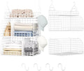 HapiRm Hanging Closet Organizer Storage - 3 Tier Metal Stackable Hanging Closet Shelves with Dividers and S Hooks, Foldable Clothes Shelves for Clothes, Pants, Shoes, Coat, Hats Clutches Accessories by HapiRm