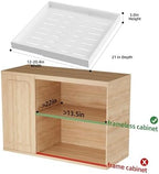DEKAVA 4 Pack Pull Out Cabinet Organizer Expandable, Adhesive with Nano Film, Pull Out Drawers for Cabinets in Kitchen, Pantry or Bathroom (White, 21“DEEPX[12"-20'']Width-4PACK) - Image 2