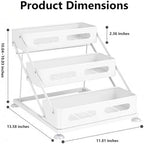 Ceetug 3 Tier Foldable Spice Rack, White - Image 2