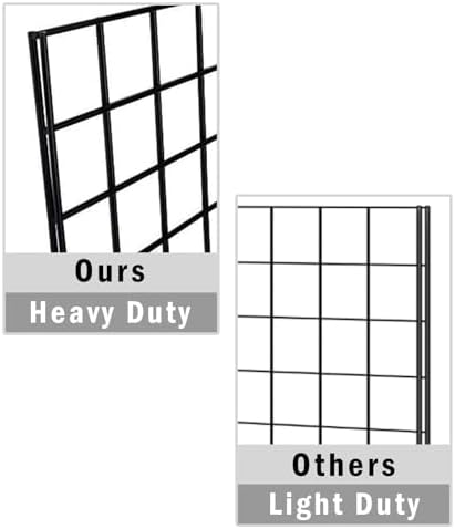 Grid Wall Commercial Grade Gridwall Panels – Heavy Duty Grid Panel for Any Retail Display Wall Grid 2' Width x 7' Height, Black Finished (Pack of 3) Easily Portable - Image 4