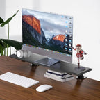 suptek Clamp-on 32 Inch Dual Monitor Desk Mount Riser Shelf Computer Stands for 2 Monitor,Laptop,Printer, Notebook,32.2” x 7.8” x 5.7” - Image 6