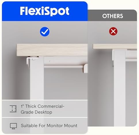 FLEXISPOT 71 x 63 Reversible L-Shaped Electric Standing Desk, Maple - Image 5