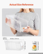VEVOR Plastic Stackable Storage Bins, 10.9 x 5.5 x 5.1 inch (8 Pack), Plastic Containers for Organizing & Storage Bins for Closet, Garage, Small Parts, Office Supplies, Other Accessories, Transparent - Image 2